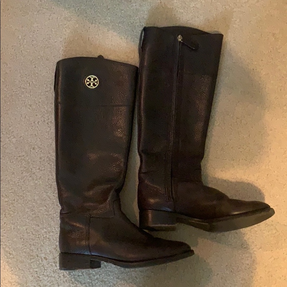 Dark Brown Tory Burch Riding Boots